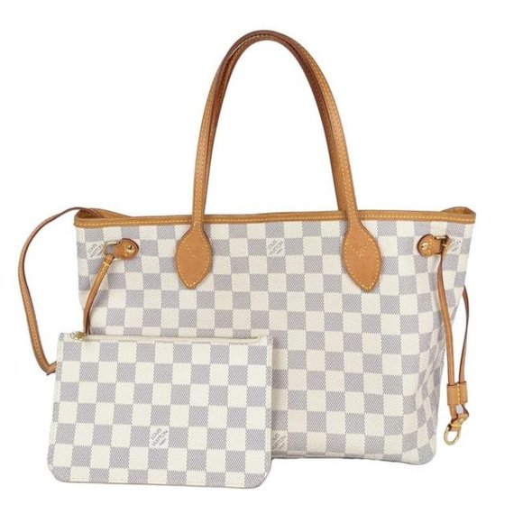 Louis Vuitton Bags Louis Vuitton Neverfull Pm White Damier Azur